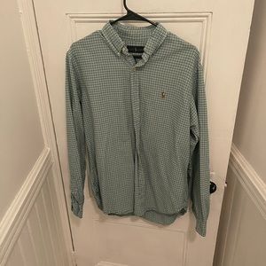 Ralph Lauren Men's Large Plaid Button Down Shirt!